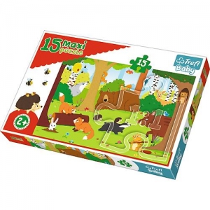 14276 Puzzle 15 Maxi Zwierzęta w lesie-15005