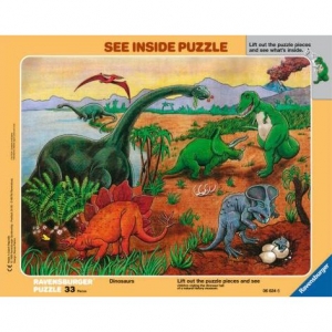 06634 Puzzle ramkowe 33 Dinozaury -5114