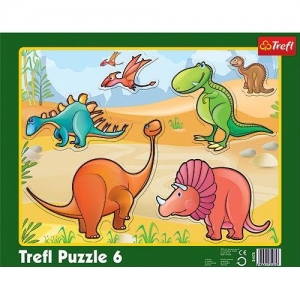 31075 Puzzle ramkowe wycisk. 6el. Dinozaury-5157