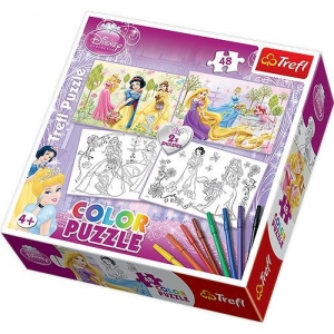 36503 Puzzle Color 2x 48 Księżniczki / Princess-6072