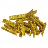 Klamerki brokat. 3.5 cm złote 12szt SPG35-1-17383