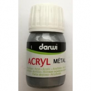 Farba akryl. 30ml srebrna metal 080 Darwi-13889
