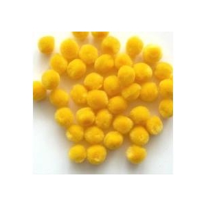 Pompony 10 mm 72 szt żółte D-15877