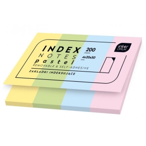 Zakładki indeks. pastel 4x20x50mm 200k I-17800
