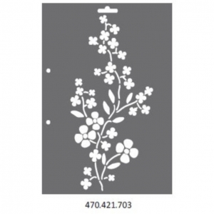 Szablon A4 210x277mm Kwiaty drobne-19345