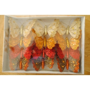 Motyl brokat. klip-4381