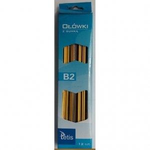 Ołówki z gumką 2B 12 szt. KV050-B2-8158